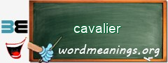 WordMeaning blackboard for cavalier